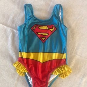 Adorable one piece super girl swimsuit